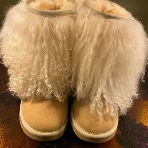 RARE DISCONTINUED GENUINE UGG AUSTRALIA MONGOLIAN SHEEPSKIN SHEARLING BOOTS!